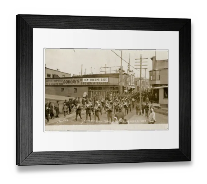 Framed Print : Street scene, Memorial Day in Nome, Alaska, USA Framed Print : Street scene, Memorial Day in Nome, Alaska, USA