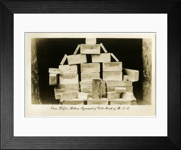 Framed Print : Gold bricks on display, Dawson City, Yukon, NW Canada Framed Print : Gold bricks on display, Dawson City, Yukon, NW Canada