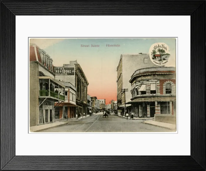 Framed Print : King Street, Honolulu, Hawaii, USA Framed Print : King Street, Honolulu, Hawaii, USA