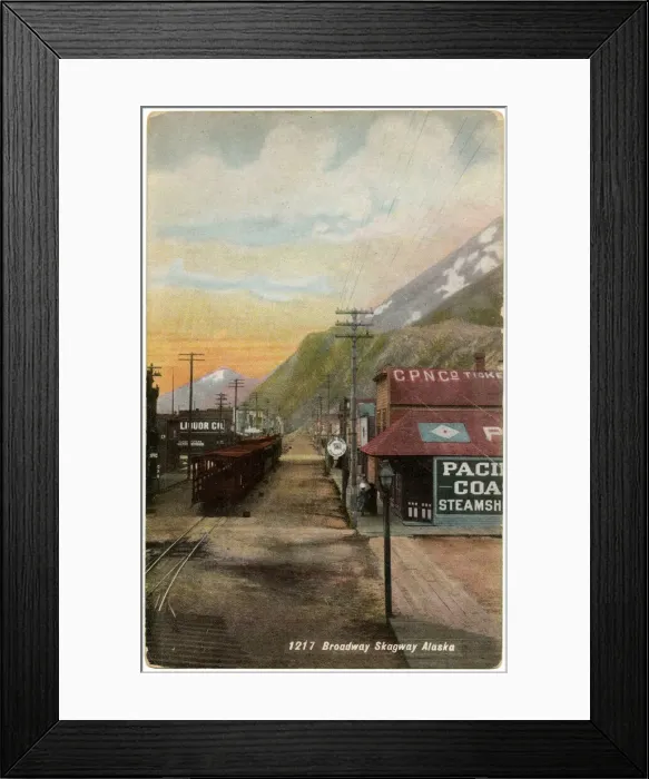 Framed Print : Scene at Broadway, Skagway, Alaska, USA Framed Print : Scene at Broadway, Skagway, Alaska, USA