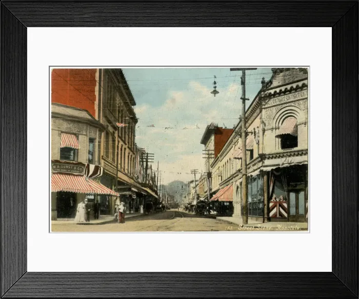 Framed Print : Fort Street, Honolulu, Hawaii, USA Framed Print : Fort Street, Honolulu, Hawaii, USA