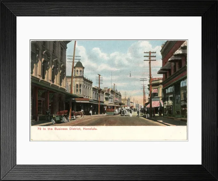 Framed Print : King Street, Honolulu, Hawaii, USA Framed Print : King Street, Honolulu, Hawaii, USA