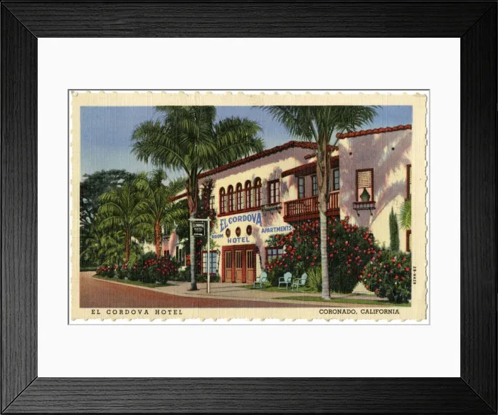 Framed Print : El Cordova Hotel and Apartments, Coronado, California, USA Framed Print : El Cordova Hotel and Apartments, Coronado, California, USA