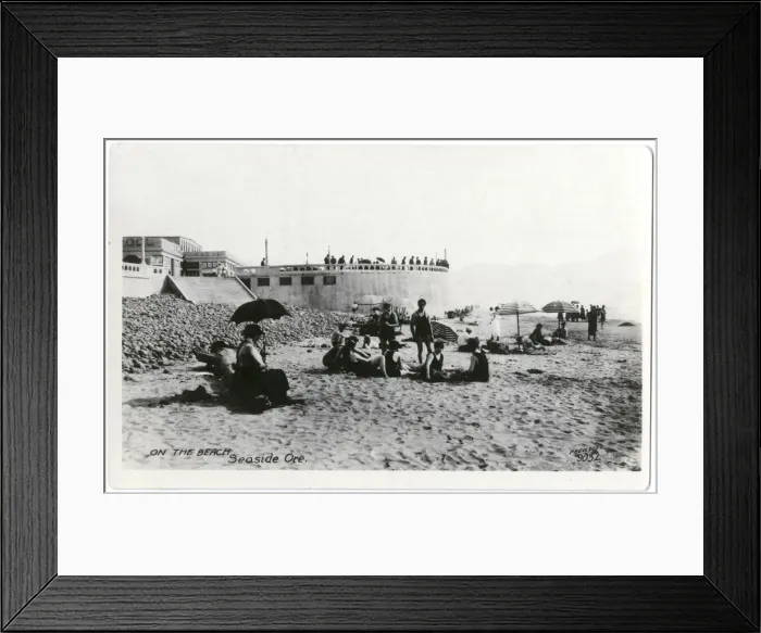 Framed Print : People on the beach at Seaside, Oregon, USA