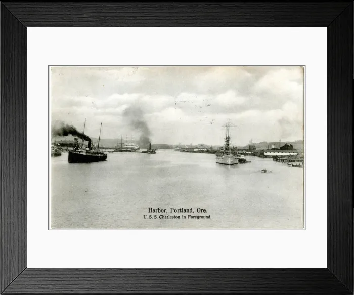 Framed Print : USS Charleston in harbour, Portland, Oregon, USA Framed Print : USS Charleston in harbour, Portland, Oregon, USA