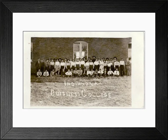 Framed Print : Group photo, Indianola Business College, Oklahoma, USA Framed Print : Group photo, Indianola Business College, Oklahoma, USA
