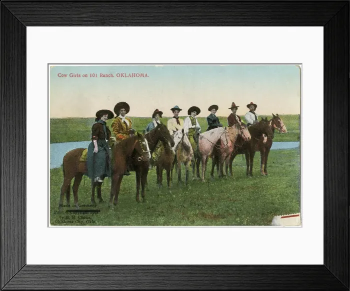 Framed Print : Cowgirls on horseback, 101 Ranch, Oklahoma, USA Framed Print : Cowgirls on horseback, 101 Ranch, Oklahoma, USA