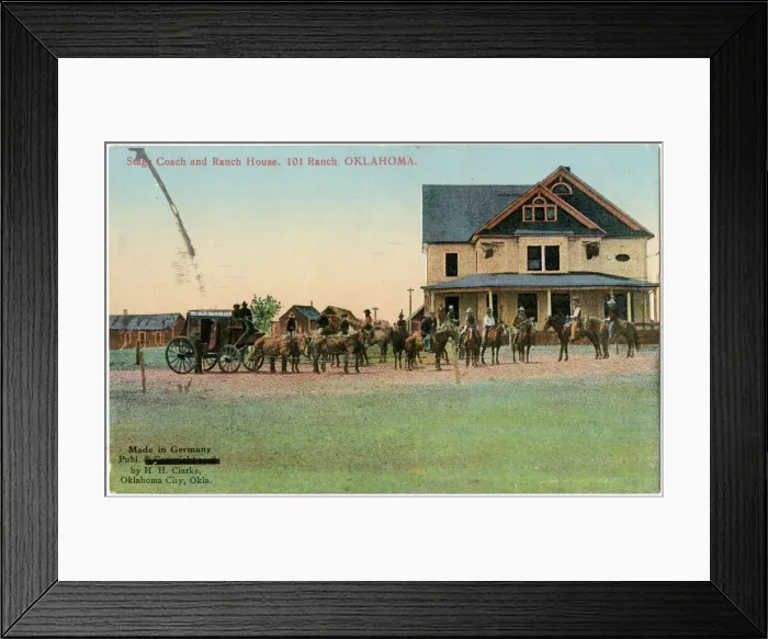 Framed Print : Stagecoach outside 101 Ranch House, Oklahoma, USA Framed Print : Stagecoach outside 101 Ranch House, Oklahoma, USA