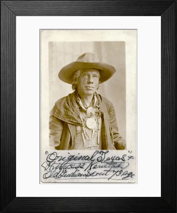 Framed Print : Old Indian Scout, known as Original Texas Framed Print : Old Indian Scout, known as Original Texas