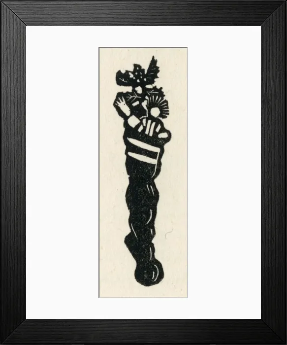 Framed Print : Woodcut print in Come Christmas Framed Print : Woodcut print in Come Christmas