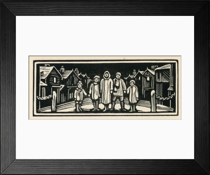 Framed Print : Woodcut print in Come Christmas Framed Print : Woodcut print in Come Christmas