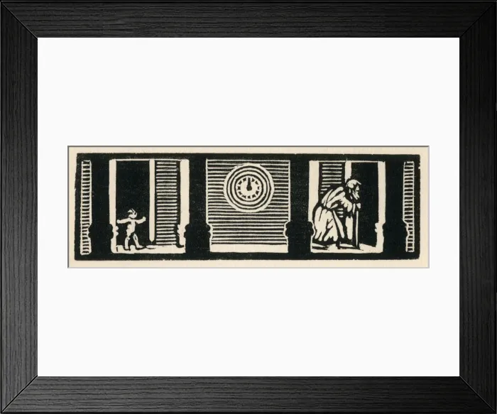 Framed Print : Woodcut print in Come Christmas Framed Print : Woodcut print in Come Christmas
