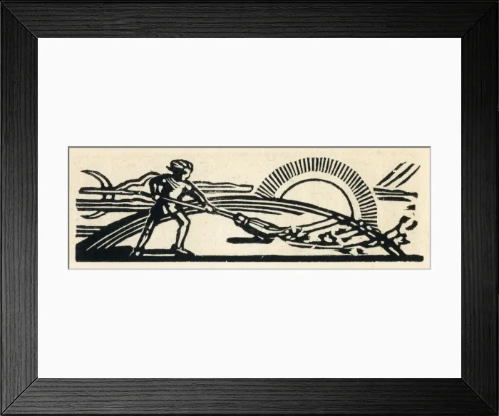 Framed Print : Woodcut print in Come Christmas Framed Print : Woodcut print in Come Christmas