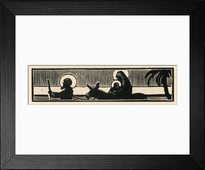 Framed Print : Woodcut print in Come Christmas Framed Print : Woodcut print in Come Christmas