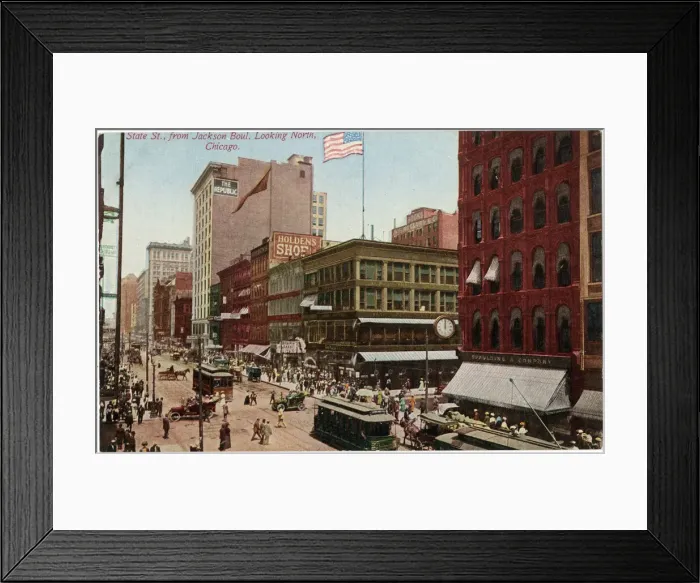 Framed Print : View of State Street, Chicago, Illinois, USA Framed Print : View of State Street, Chicago, Illinois, USA