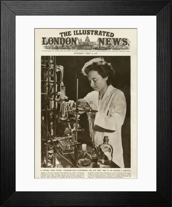 Framed Print : ILN cover - Dr. Mildred C. Rebstock Framed Print : ILN cover - Dr. Mildred C. Rebstock
