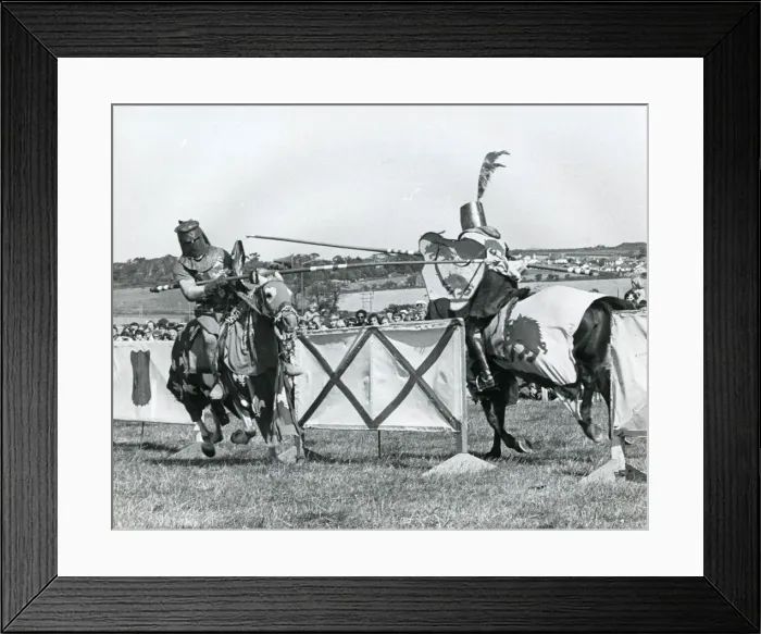 Framed Print : Medieval jousting tournament, Cornwall Framed Print : Medieval jousting tournament, Cornwall