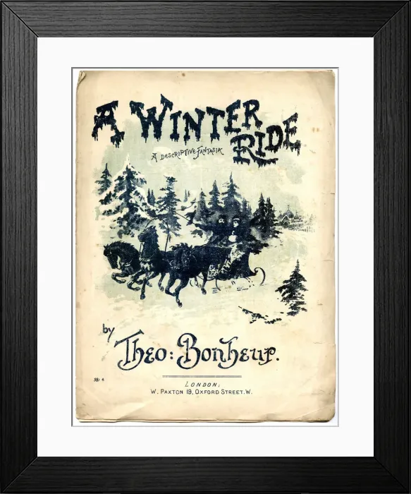 Framed Print : Music cover, A Winter Ride, by Theo Bonheur Framed Print : Music cover, A Winter Ride, by Theo Bonheur