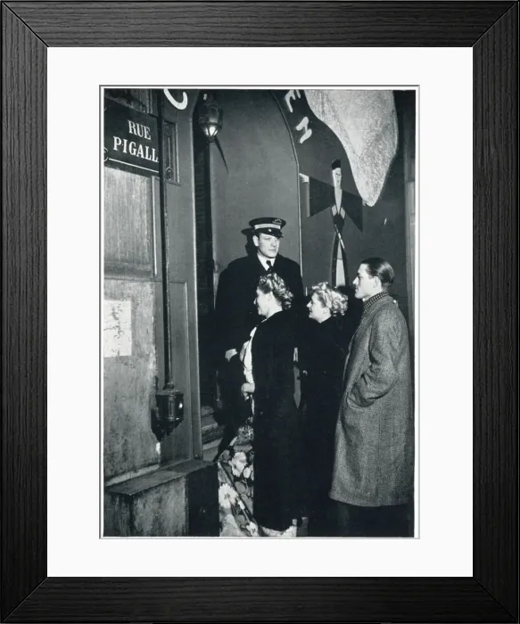 Framed Print : Outbreak of WWII Arriving for cabaret in Montmartre Framed Print : Outbreak of WWII Arriving for cabaret in Montmartre