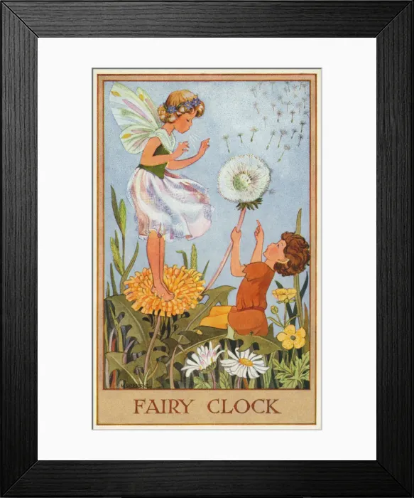 Framed Print : Fairies & flowers