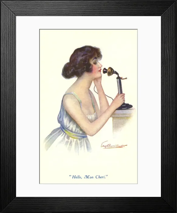 Framed Print : Lady on the telephone Framed Print : Lady on the telephone