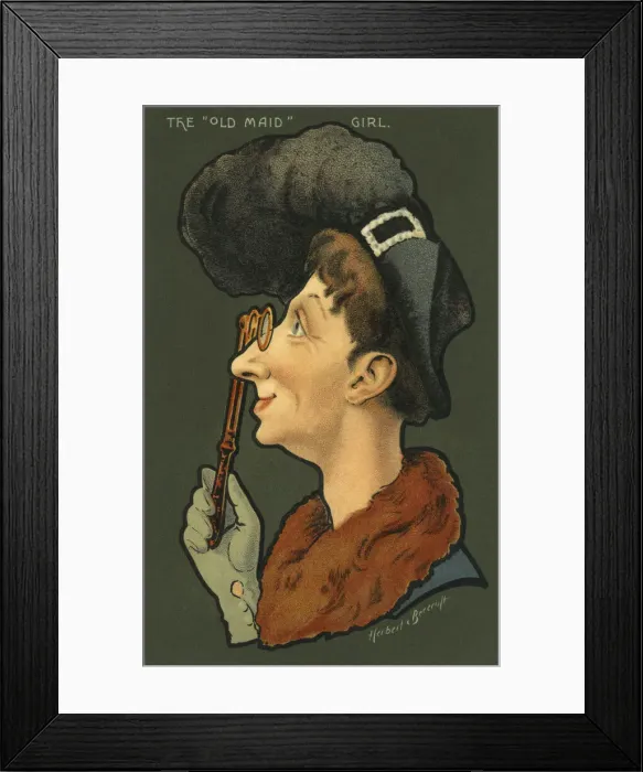 Framed Print : Old maid, humour Framed Print : Old maid, humour