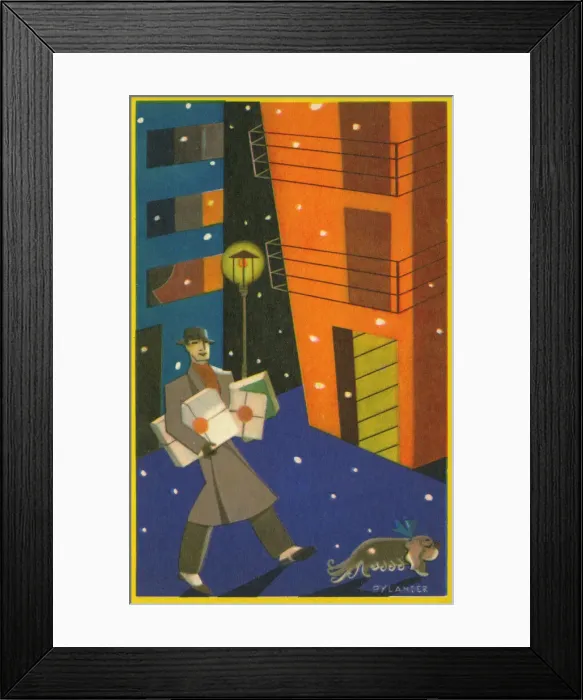 Framed Print : Xmas. Man shopping Framed Print : Xmas. Man shopping