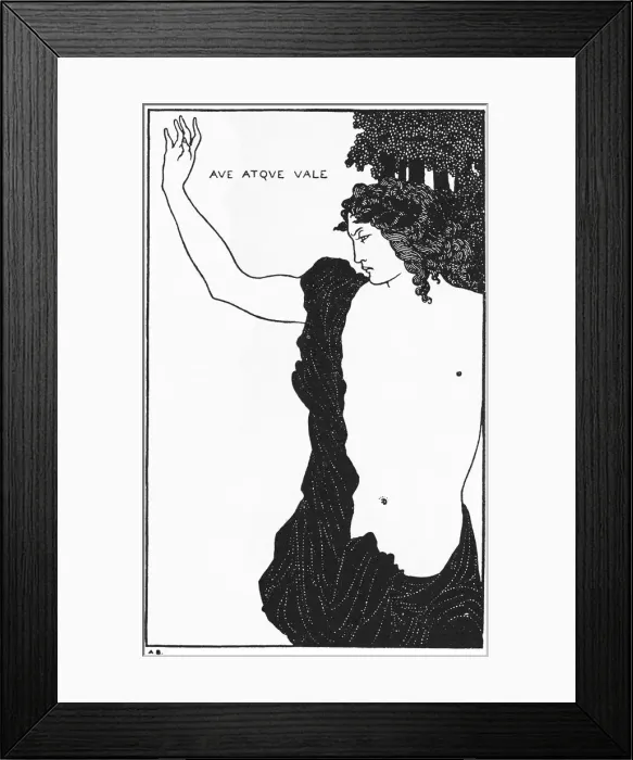 Framed Print : Catullus. Black and white illustration from Catullus 101 Framed Print : Catullus. Black and white illustration from Catullus 101