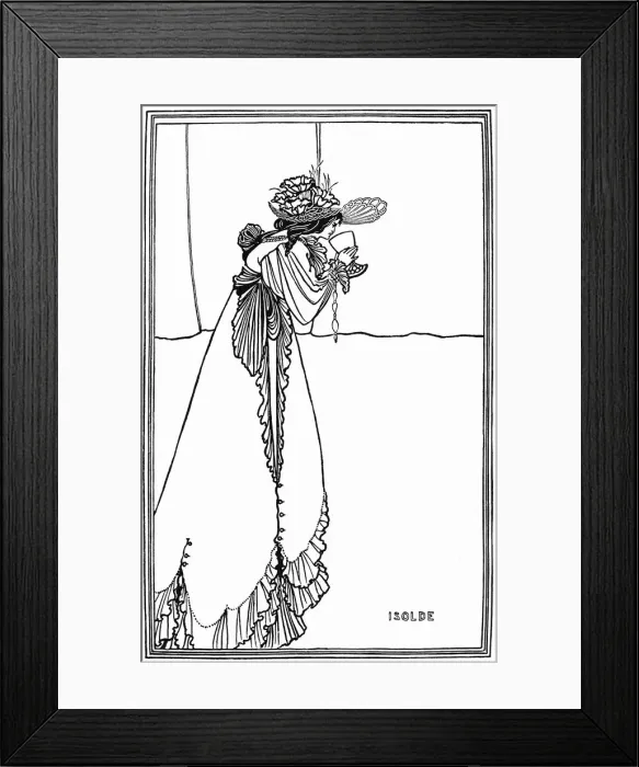 Framed Print : Isolde. Illustration of a woman holding a drinking vessel Framed Print : Isolde. Illustration of a woman holding a drinking vessel