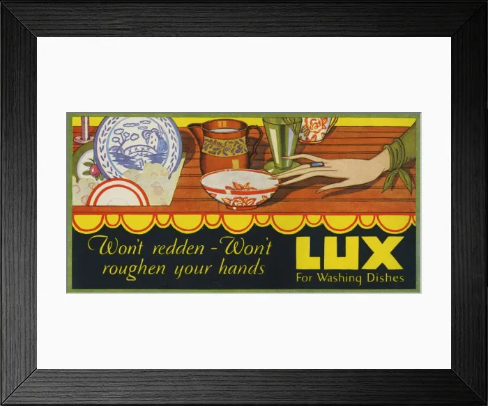 Framed Print : Lux Advertisement Framed Print : Lux Advertisement