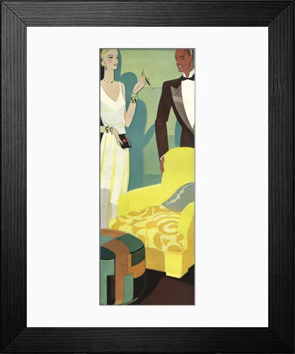 Framed Print : Couple in evening dress Framed Print : Couple in evening dress