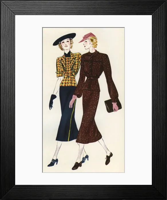 Framed Print : Fashionable ladies