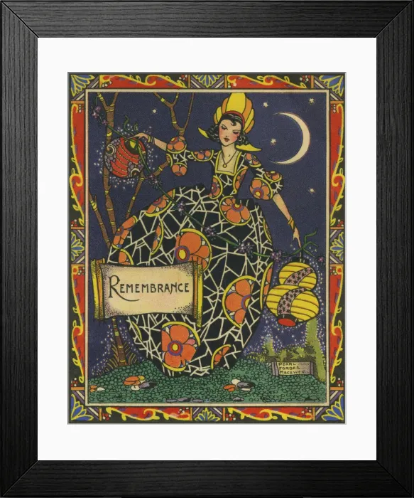 Framed Print : Lady with lanterns Framed Print : Lady with lanterns