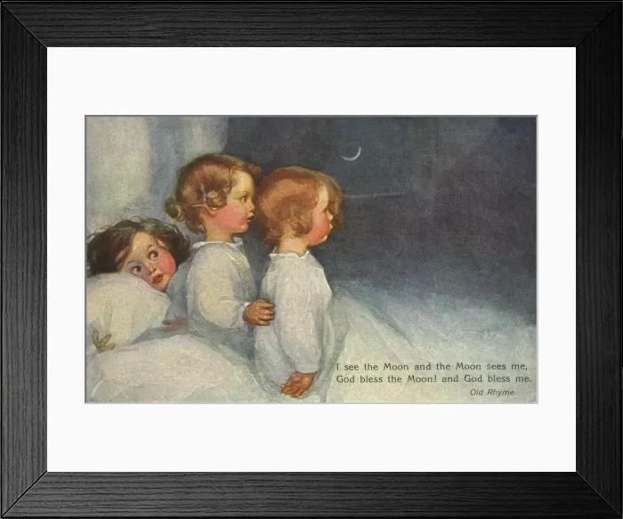 Framed Print : Children at bedtime Framed Print : Children at bedtime