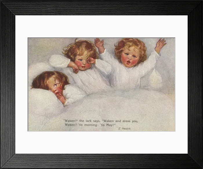 Framed Print : Children at bedtime Framed Print : Children at bedtime