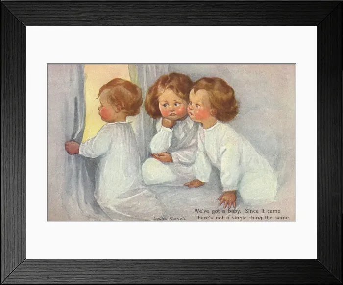 Framed Print : Children at bedtime Framed Print : Children at bedtime