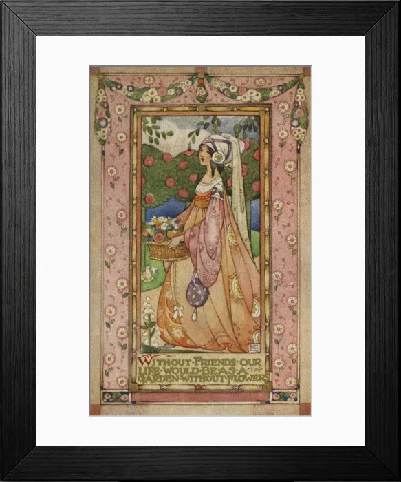 Framed Print : Glamour. Without friends our life would be as a garden without flowers Framed Print : Glamour. Without friends our life would be as a garden without flowers