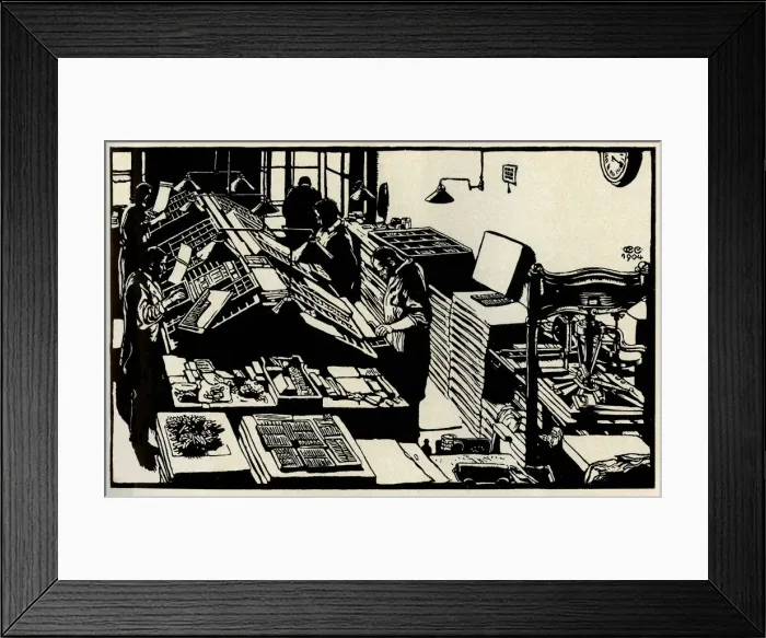 Framed Print : Print composing room Framed Print : Print composing room