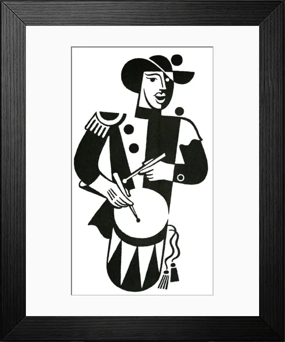 Framed Print : Drummer. Black and white illustration of drummer Framed Print : Drummer. Black and white illustration of drummer