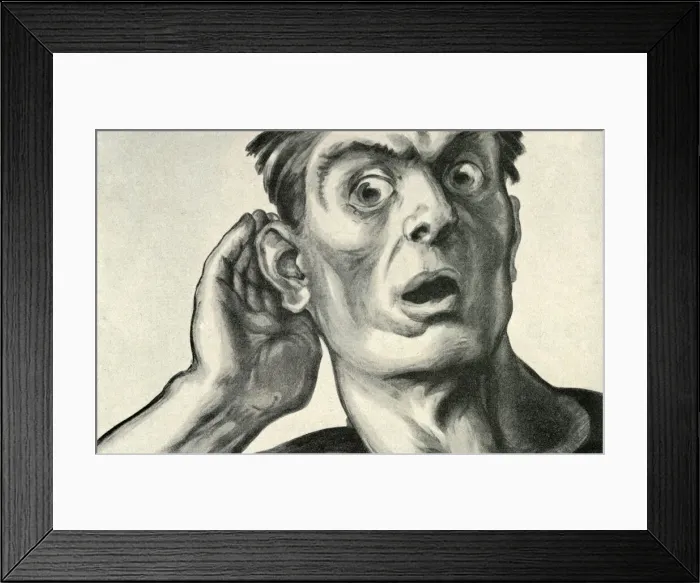 Framed Print : Listening man Framed Print : Listening man