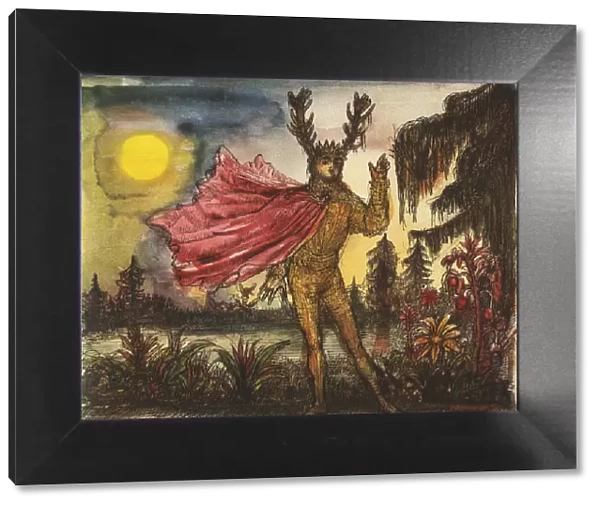 Oberon. Illustration of Oberon in A Midsummer Nights Dream. Artist: Hans Fischer