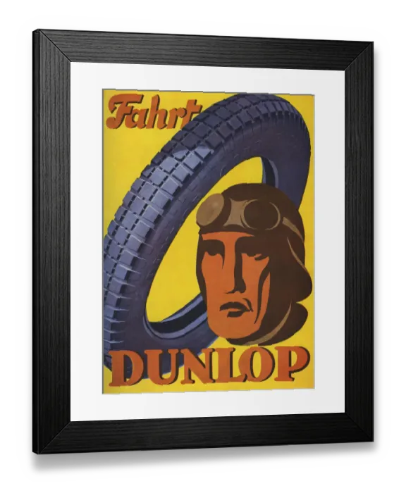 Framed Print : Dunlop advertisement Framed Print : Dunlop advertisement