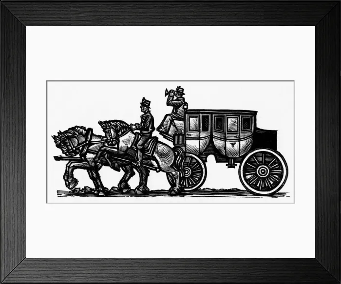 Framed Print : Coach and horses Framed Print : Coach and horses
