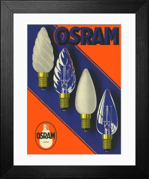 Framed Print : Osram light bulbs Framed Print : Osram light bulbs