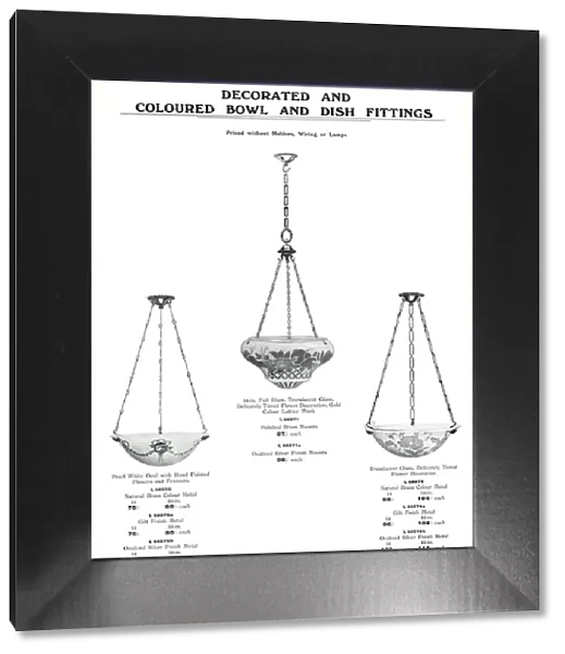 Electric Light Fixtures catalogue, Bowl and Dish Fittings