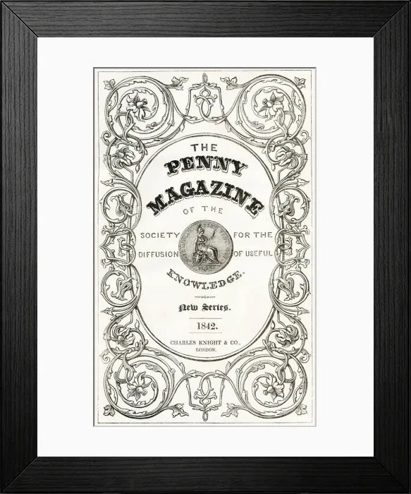 Framed Print : Title page, The Penny Magazine of the SDUK, 1842 Framed Print : Title page, The Penny Magazine of the SDUK, 1842