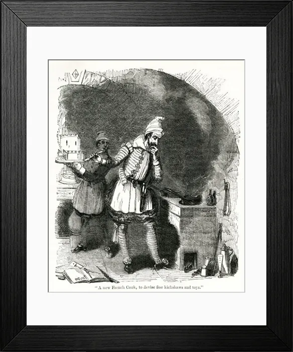 Framed Print : French cook engaged for a special Elizabethan feast Framed Print : French cook engaged for a special Elizabethan feast