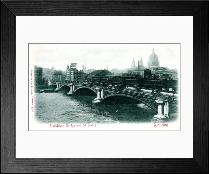 Framed Print : Blackfriars Bridge and St Pauls Cathedral, London Framed Print : Blackfriars Bridge and St Pauls Cathedral, London