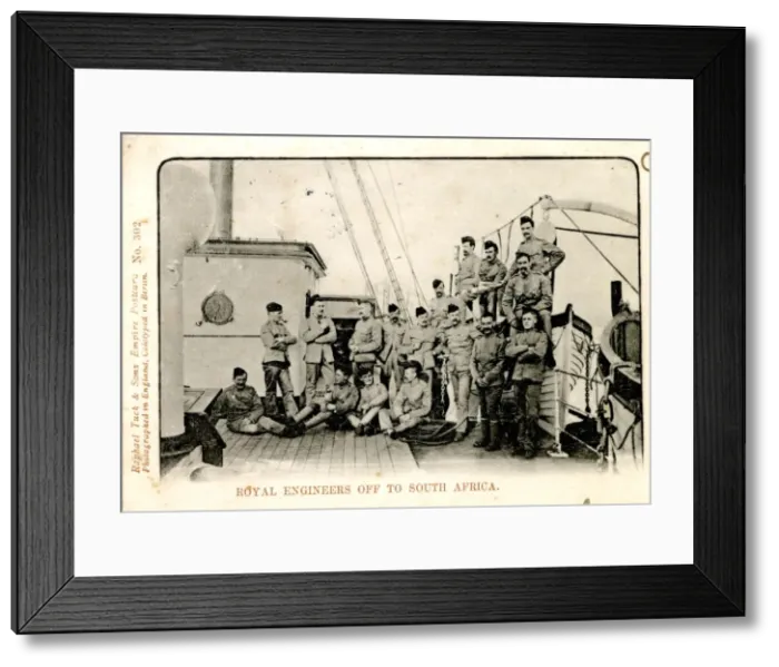 Framed Print : Boer War, Royal Engineers off to South Africa Framed Print : Boer War, Royal Engineers off to South Africa