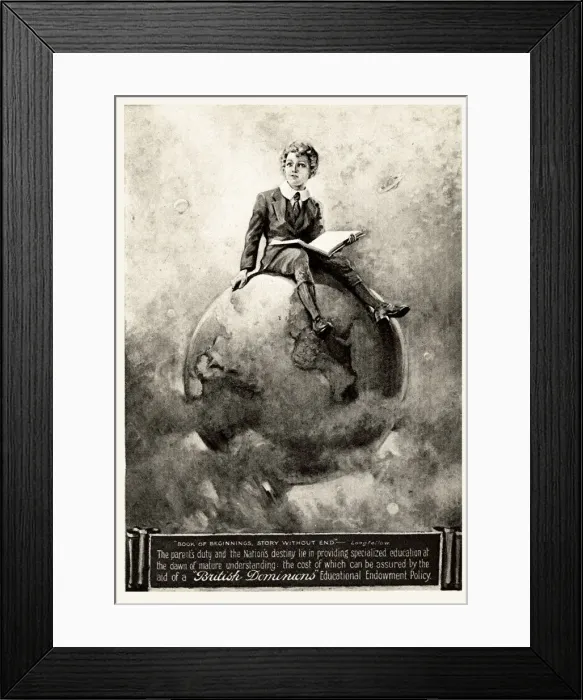 Framed Print : British Dominions Book of Beginnings, Story without end Framed Print : British Dominions Book of Beginnings, Story without end